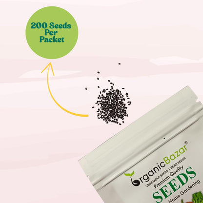 Basil Dark Opal Seeds - 200 Seeds (तुलसी के बीज) High Germination/Perfect for pots, balconies, or Terrace gardens