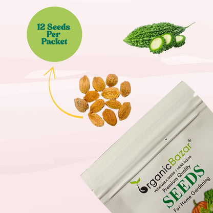 Bitter Gourd Chu-Chu Seeds - 12 Seeds (Karela/ करेला के बीज)  Easy To grow, High Germination, High Yield Karela Seeds for Home Gardening