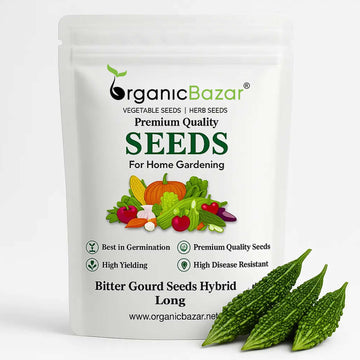 Bitter Gourd (Karela) Seeds Hybrid Long - 12 Seeds (करेला के बीज) Easy To grow, High Germination, High Yield Karela Seeds for Home Gardening