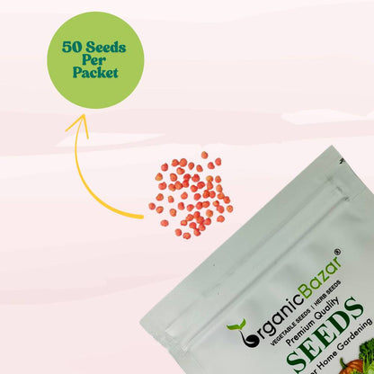 Brinjal Pink Round F1 Hybrid Seeds - (50 Seeds) High Germination/ High Yield / Ideal for Terrace/Kitchen Gardening  (Pink Baingan/Eggplant/गुलाबी बैंगन के बीज)