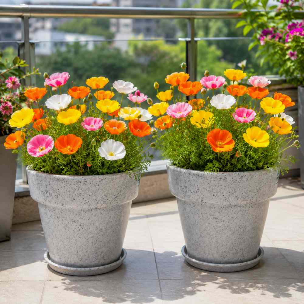 California Poppy Mix Seeds - 200 Seeds (Khus Khus/Posta/पोस्ता के फूल)