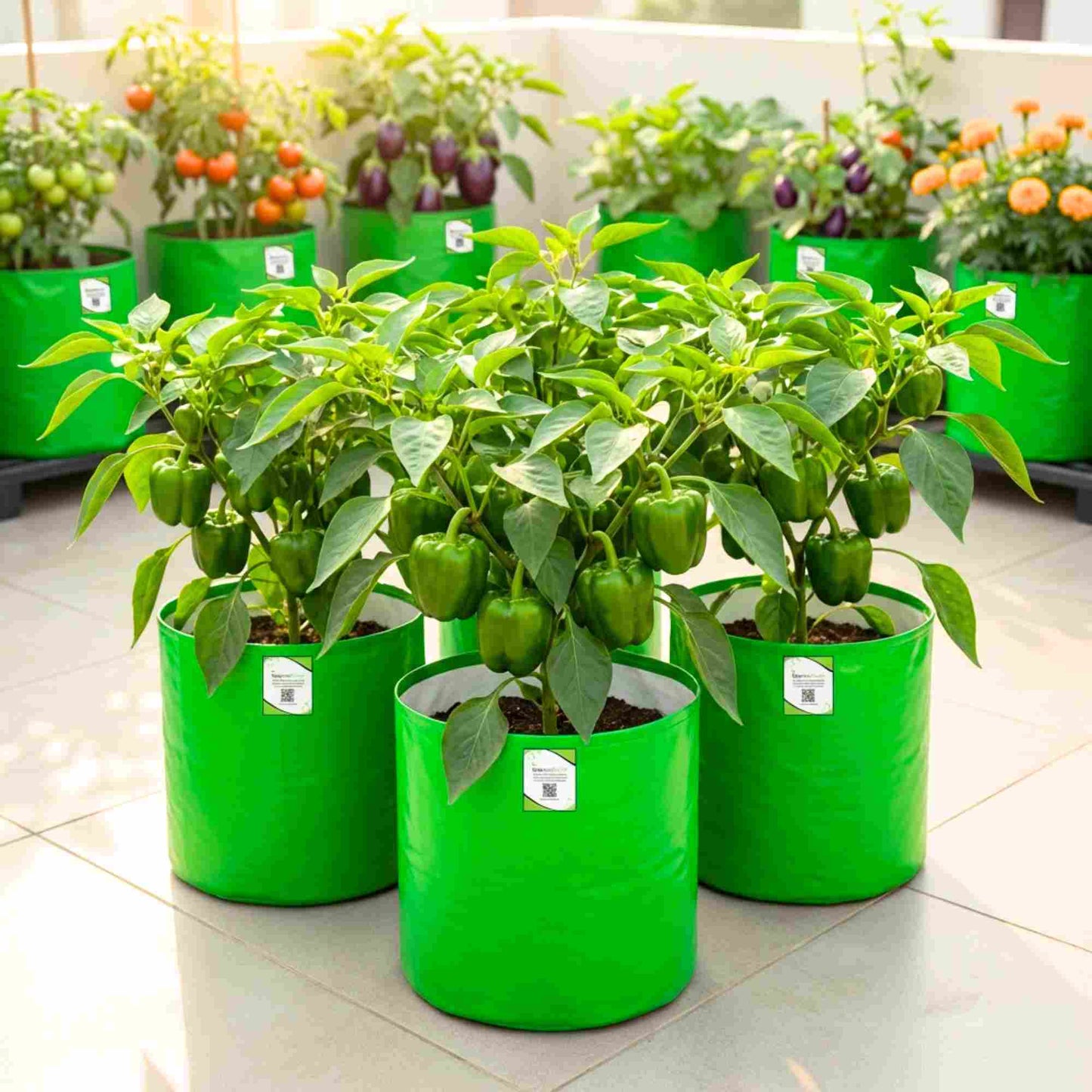 Capsicum (Hari Shimla Mirch) Seeds F1 Hybrid - (30 Seeds) High Yield | High Germination | Best for Home Gardens (हरी शिमला मिर्च के बीज)