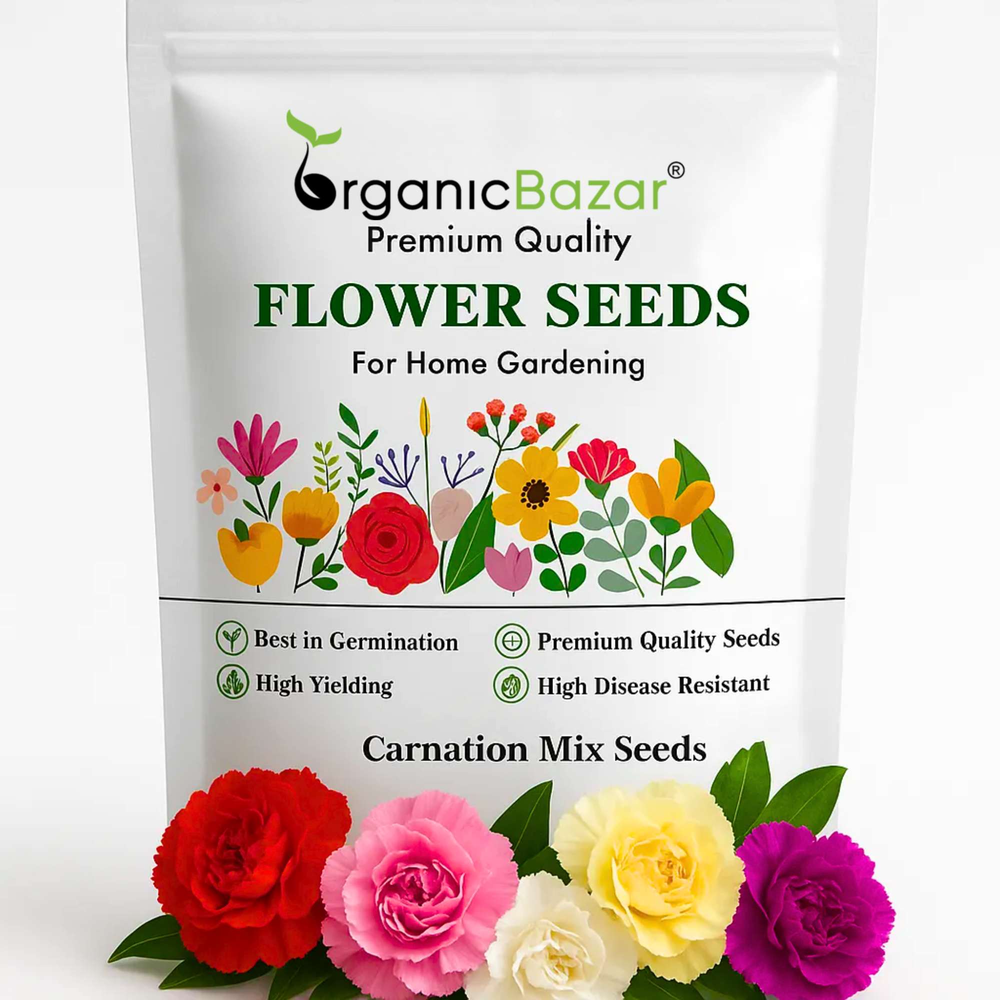 Carnation Mix Seeds (100 Seeds) High Germination/ Easy To grow/ Perfect for pots, balconies, or Terrace gardens