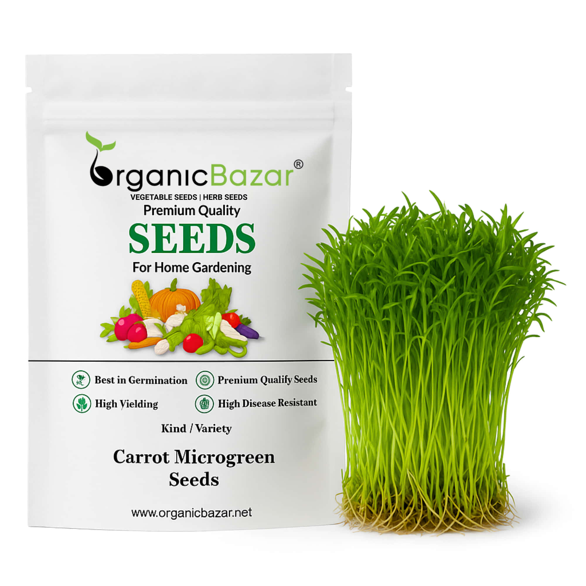 Carrot Microgreen Seeds (20g)