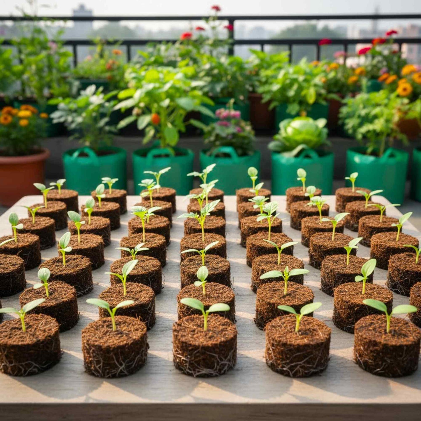 Coco Peat Coins Jiffy Bag for Seed Germination