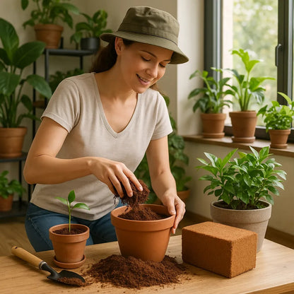 Cocopeat 1 kg Block – Organic Growing Medium for Kitchen Garden & Terrace Gardening