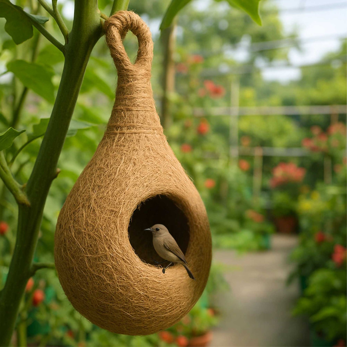 Coir Fibre Bird Nest for Garden
