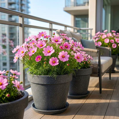Cosmos Sensation Dwarf Pink Flower Seeds (100 Seeds)
