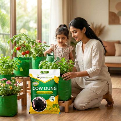 Cow Dung Manure Fertilizers for Plants (5kg)