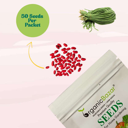 Cowpea (Lobia Beans) Seeds - 50 Seeds  (Barbati/ लोबिया/बरबटी के बीज) High Germination, Easy to Grow, High Yield Seeds For Terrace Gardening