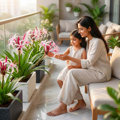 Crinum Pink Flower Bulbs (05N) Beautiful Long-Lasting Blooms For Home Gardening 🌿✨