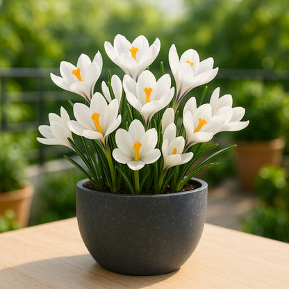 Crocus Jeanne D'arc (White) Flower Bulbs (05N)