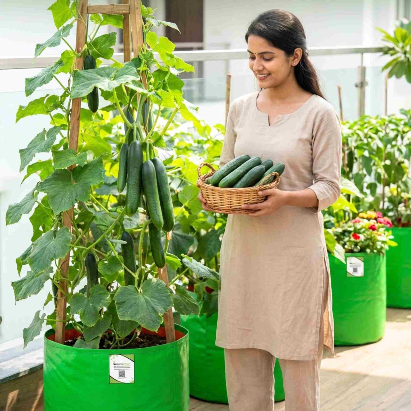 Cucumber American Black Seeds - 20 Seeds (Kakdi/ककड़ी/खीरा के बीज)  High Germination, Easy to Grow, High Yield Seeds For Terrace Gardening