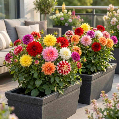 Dahlia Mixed Color Flower Bulbs (05N) for Pots, Balcony & Garden Gardening