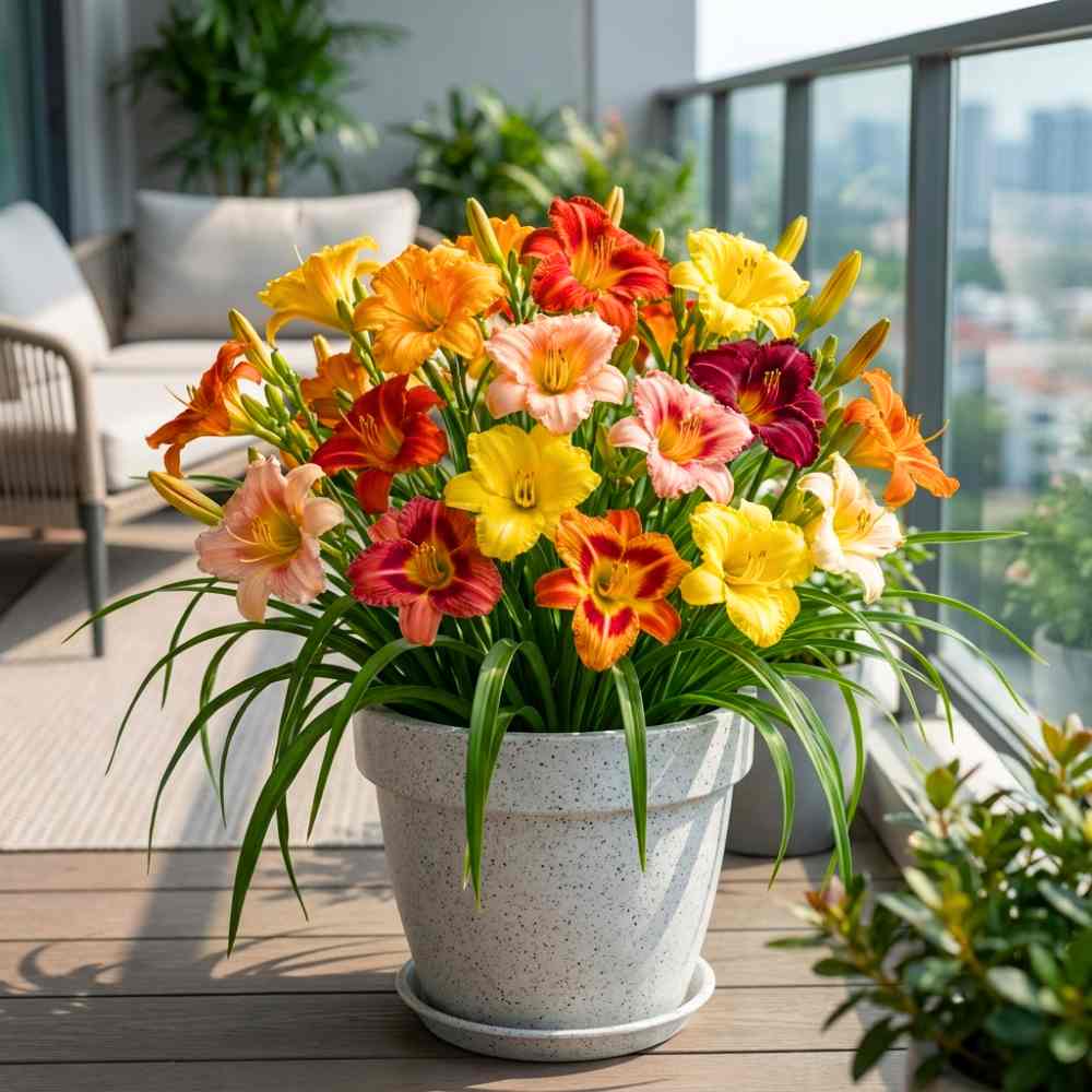 Day Lily Mixed Colour Flower Bulbs (05 Bulbs)