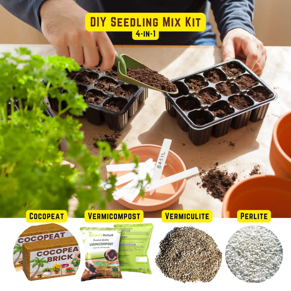 DIY Premium Organic Seedling Starter Mix Kit for Home Garden