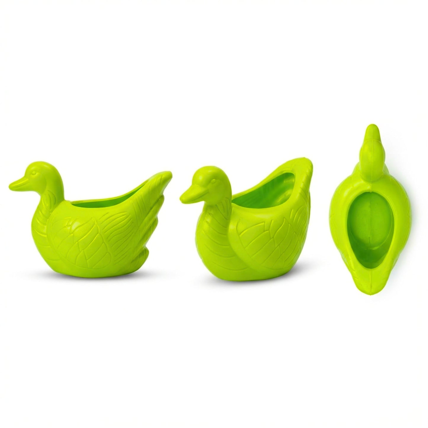 Duck Plastic Pot, Unique and Charming Decorative Planters, Ideal for Indoor and Outdoor Gardening or Gifting Purpose (Pack of 1, Lime  Green)