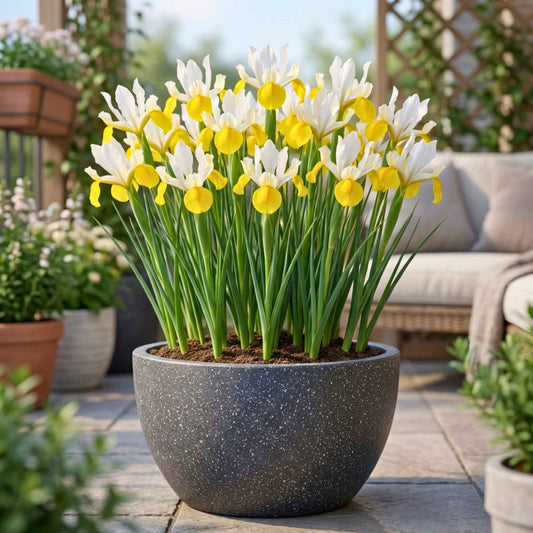 Dutch Iris Apollo Flower Bulbs (05 Bulbs)