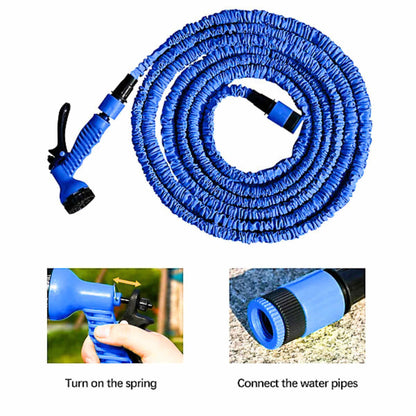 Expandable Hose Pipe with Spray Gun – For Garden| Lightweight, Flexible Water Hose with Nozzle (Blue)