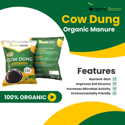 Cow Dung Manure Fertilizers for Plants (5kg)