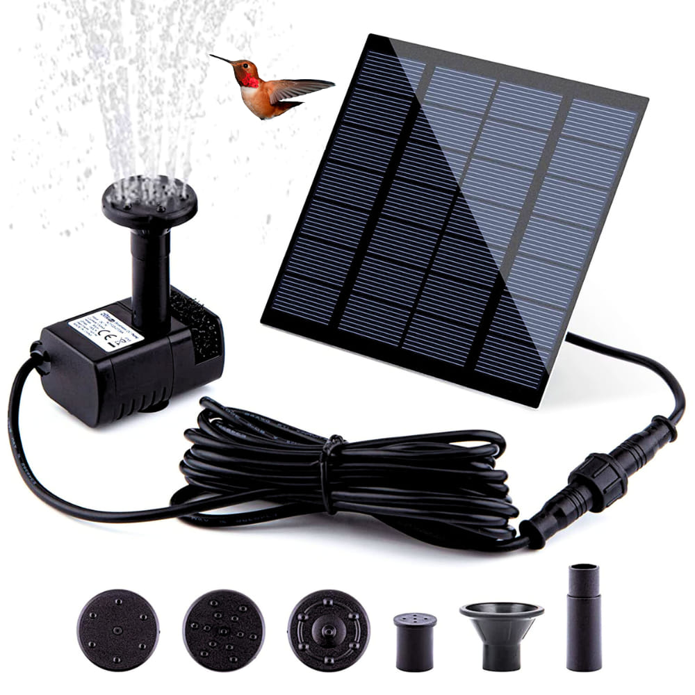 Solar Panel Water Fountain Pump For Bird Bath, Outdoor Small Pond, Patio, Garden Pool, Aquarium And Fish Tank
