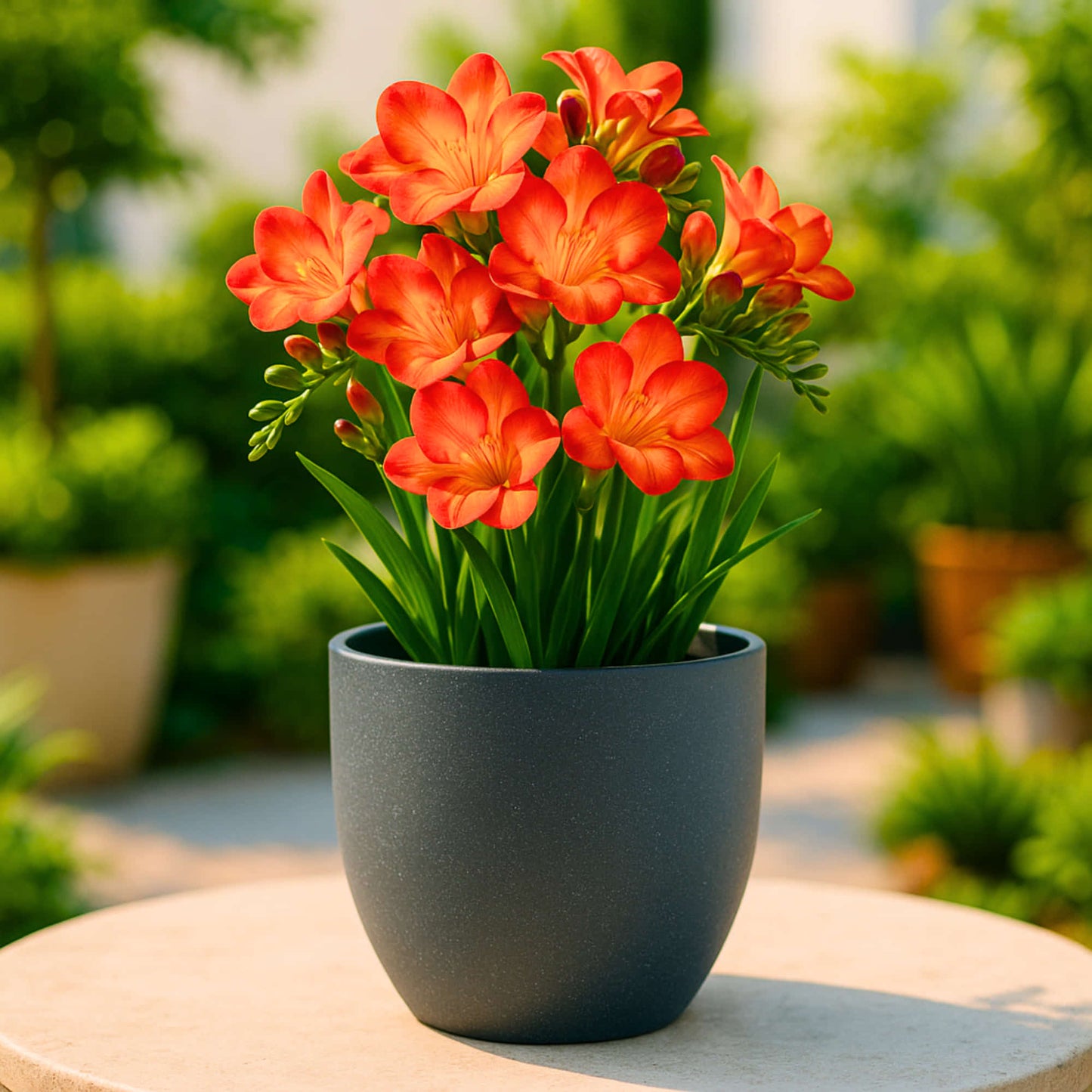 Freesia Orange Flower Bulbs (05 Bulbs)