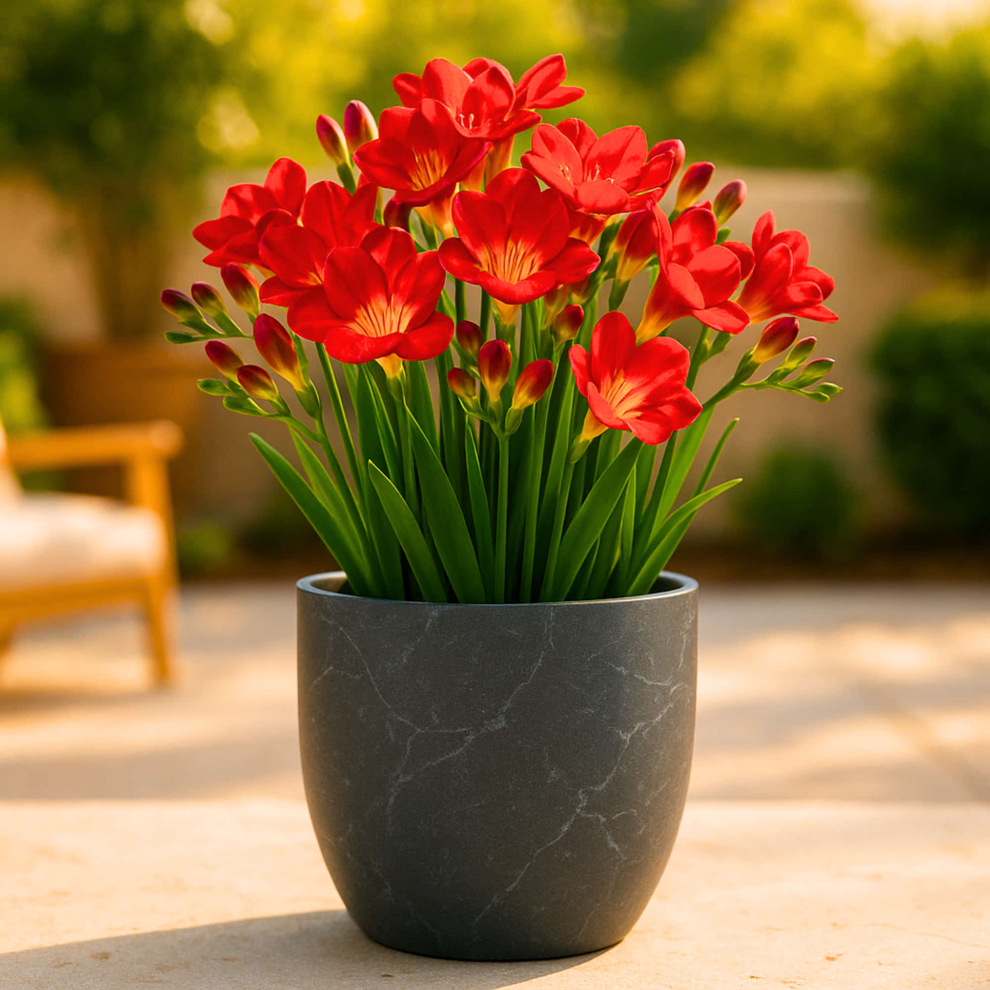 Freesia Red Flower Bulbs (05 Bulbs)