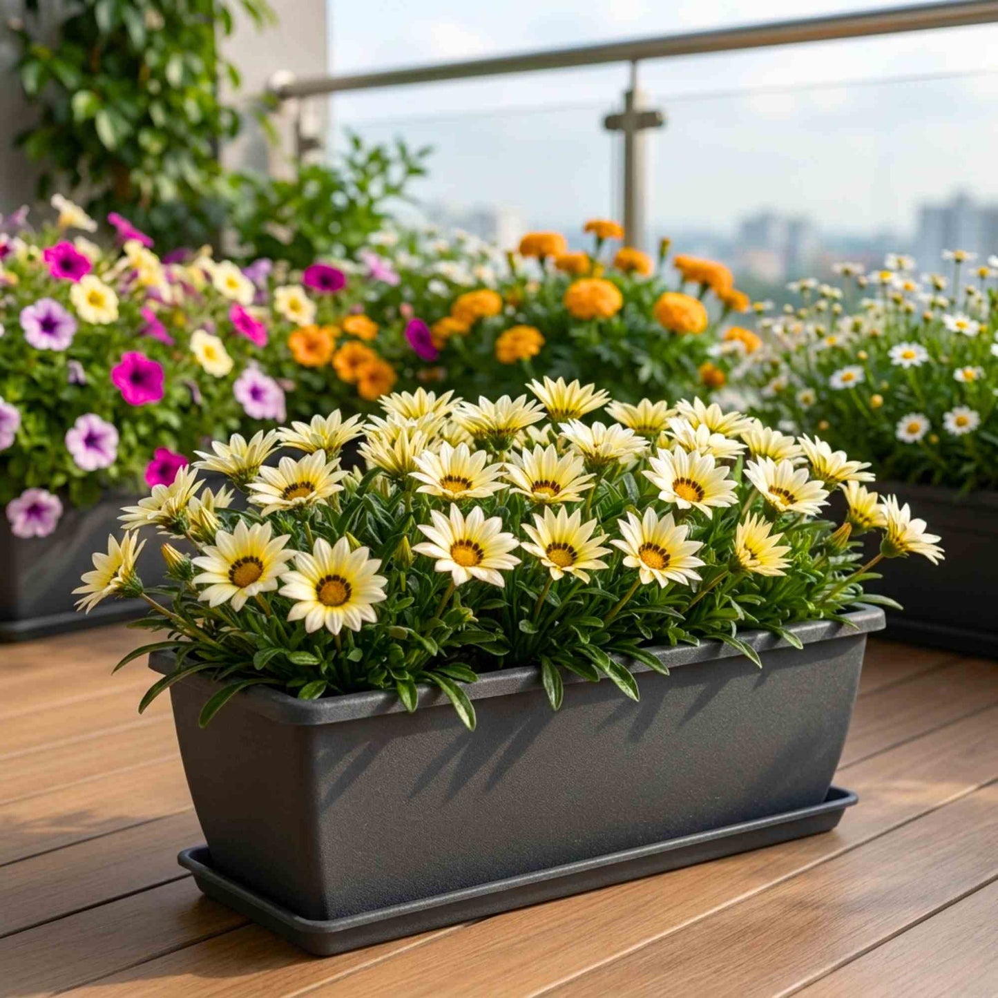 Gazania New Day White Flower Seeds (30 Seeds) High Germination/ Easy To grow/ Perfect for pots