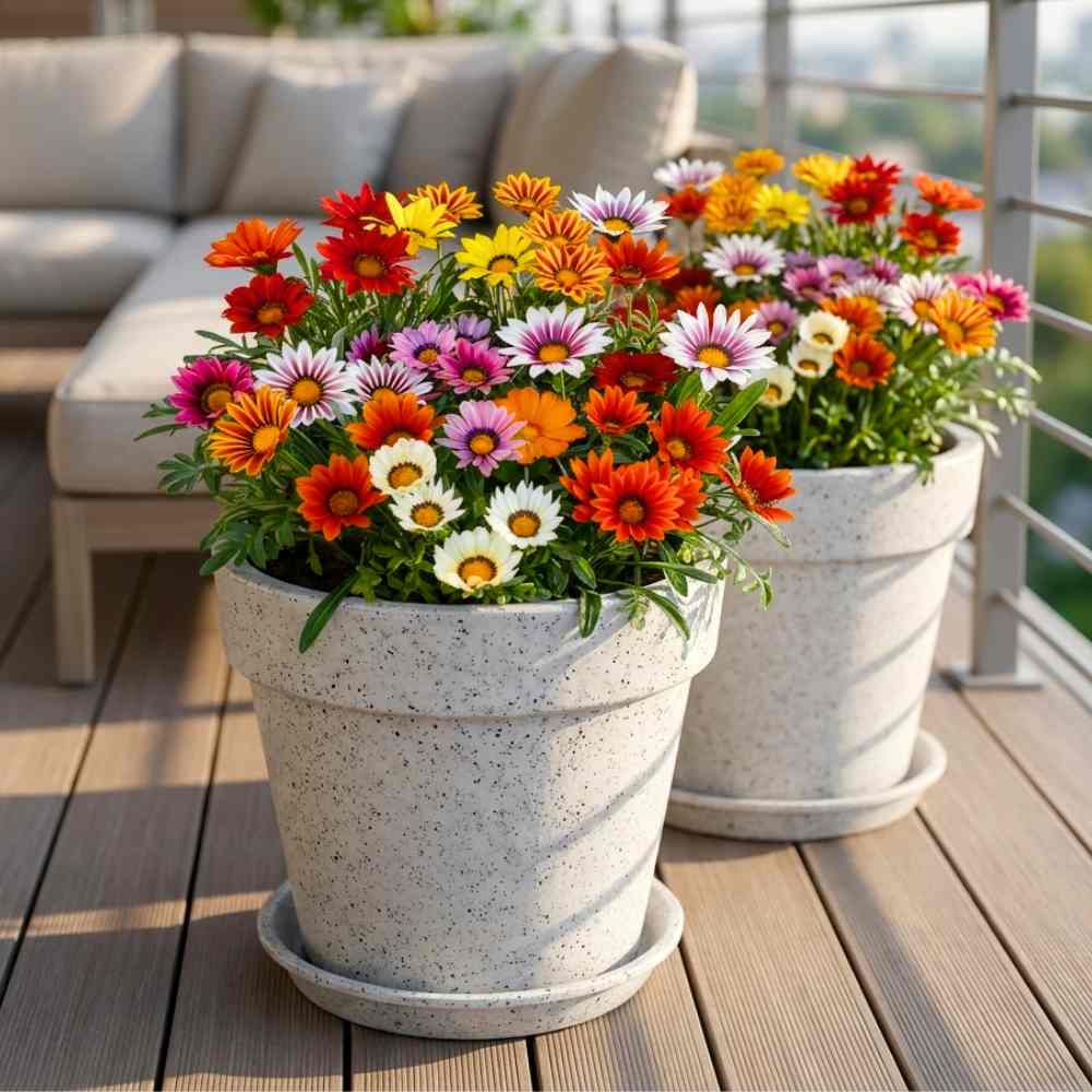 Gazania Star Light Mixed Color Flower Seeds (150 Seeds) Easy To Grow, High Germination, Perfect for pots, balconies, or Terrace gardens