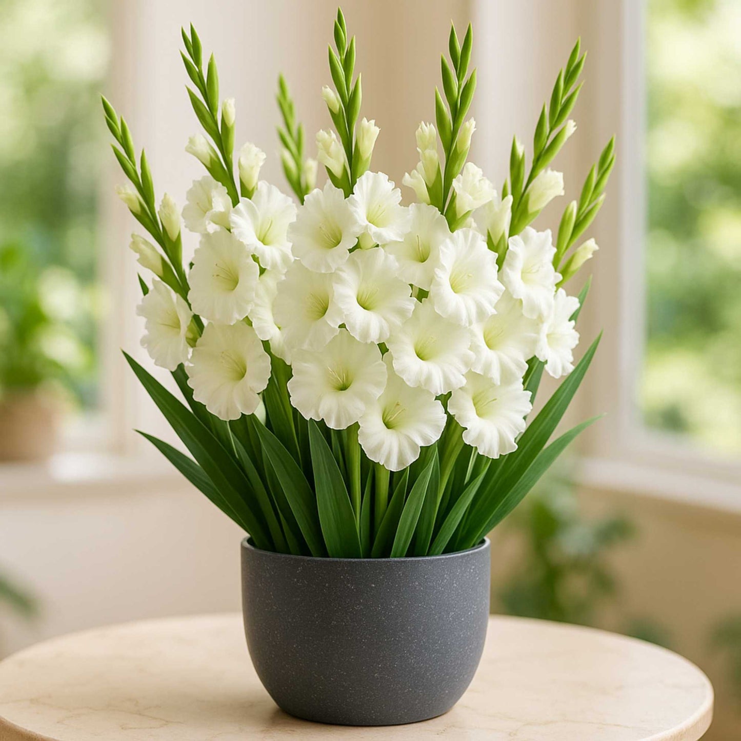 Gladiolus White Flower Bulbs (05N)