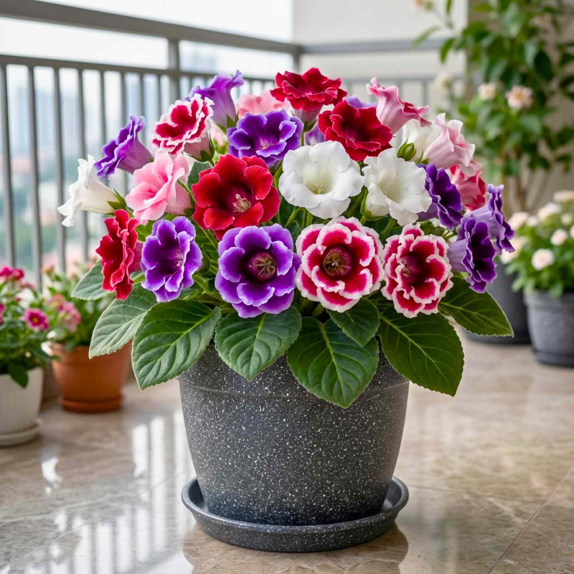 Gloxinia Mixed Color Flower Bulbs (05 Bulbs) Beautiful Indoor & Outdoor Blooms