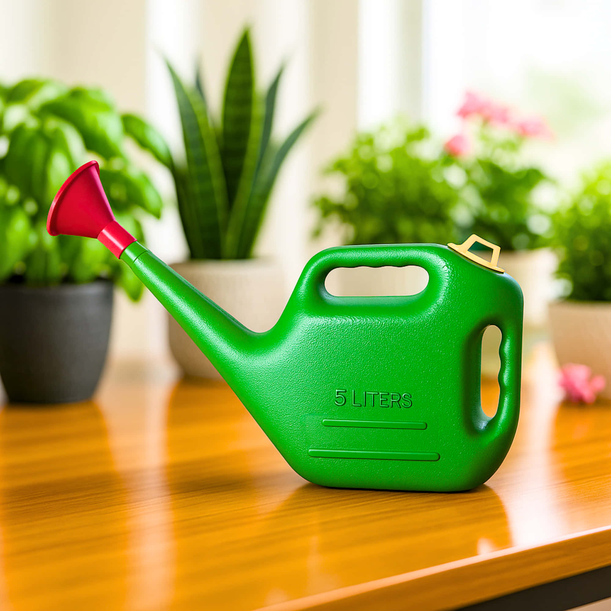 Watering Can With Detachable Sprinkler Green