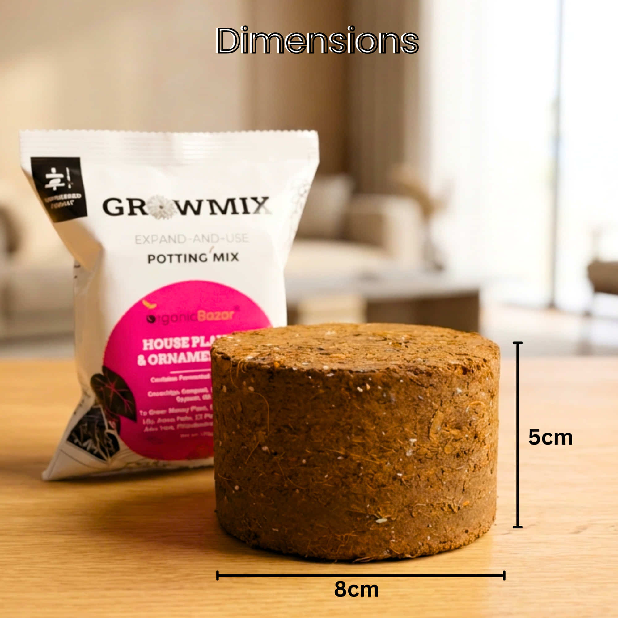 GrowMix Expand-and-Use Potting Mix Disc for House Plants & Ornamentals ...