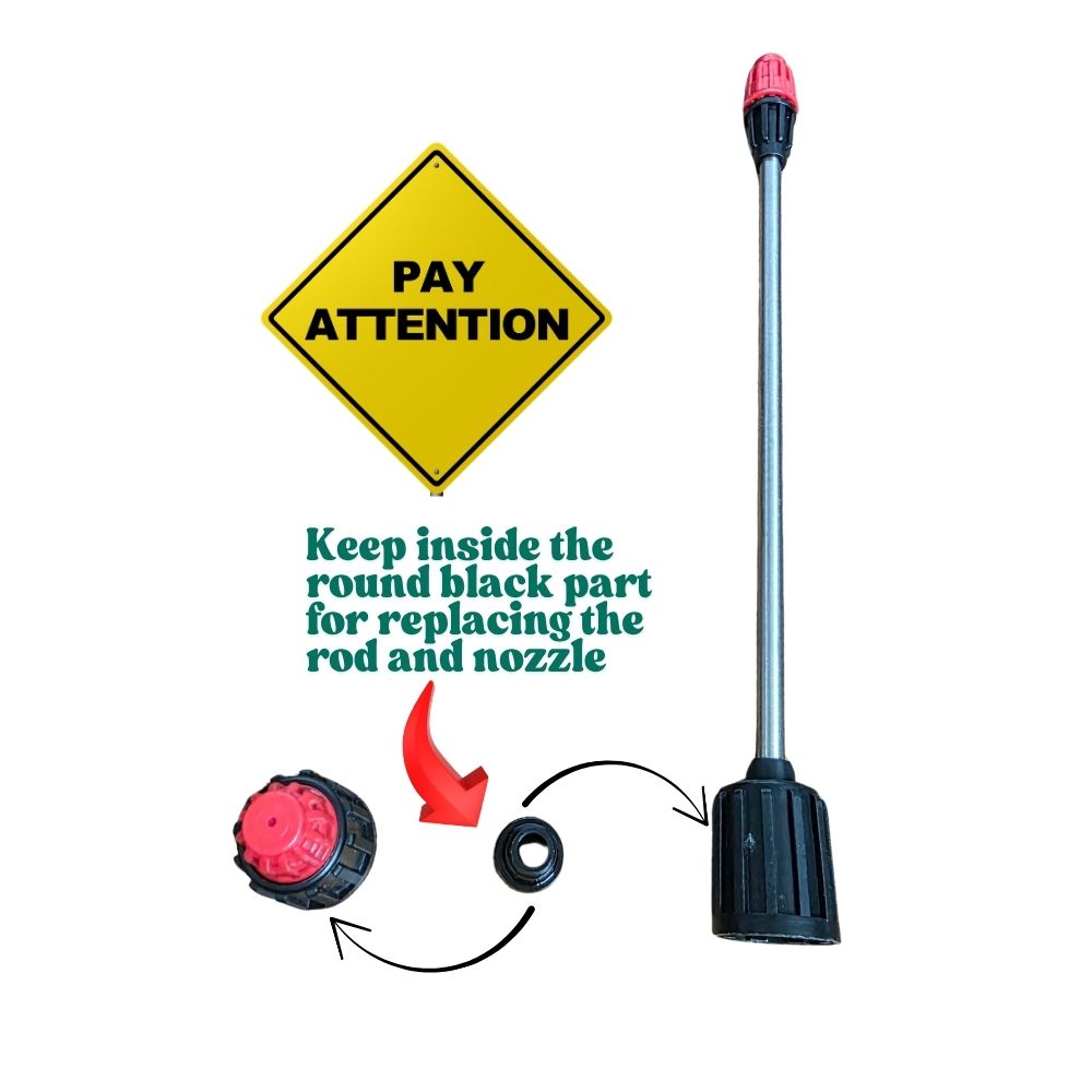 High-Pressure Spray Pump with Extension Rod for Garden (Transparent, 2 Liter)