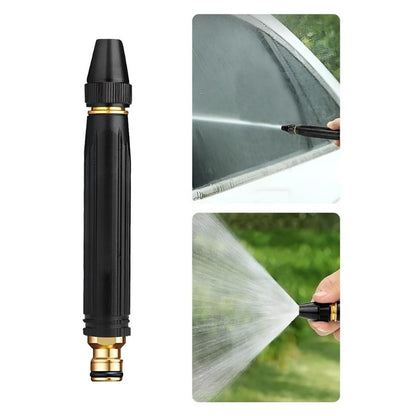 High-Pressure Water Spray Gun for garden, Car & Bike Wash – Adjustable Brass Jet Nozzle for 1/2" Hose Pipe
