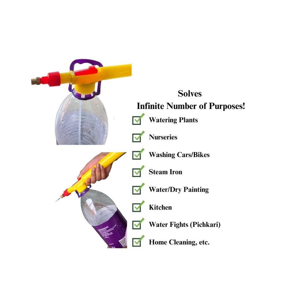 Adjustable High Pressure Garden Bottle Spray Gun Pump (Pack of 1) Hand Sprayer for Gardening