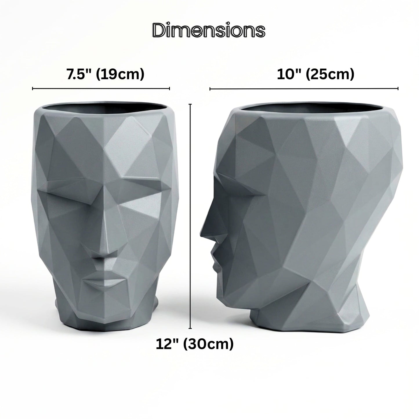 Iron Man Face Planter Pot (Pack of 1) – Luxury Geometric Designer Plant Pots for Living Room, Bedroom, Office, Villa, & premium commercial interiors