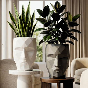 Iron Man Face Planter Pot (Pack of 1) – Luxury Geometric Designer Plant Pots for Living Room, Bedroom, Office, Villa, & premium commercial interiors