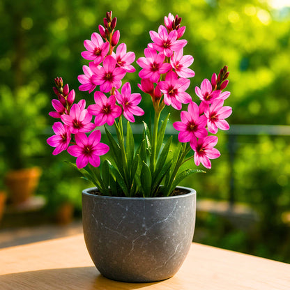 Ixia Pink Flower Bulbs (05 Bulbs)