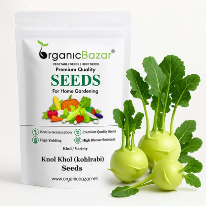 Knol Khol (kohlrabi) Seeds - 150N (Ganth Gobhi/गांठ गोभी के बीज)