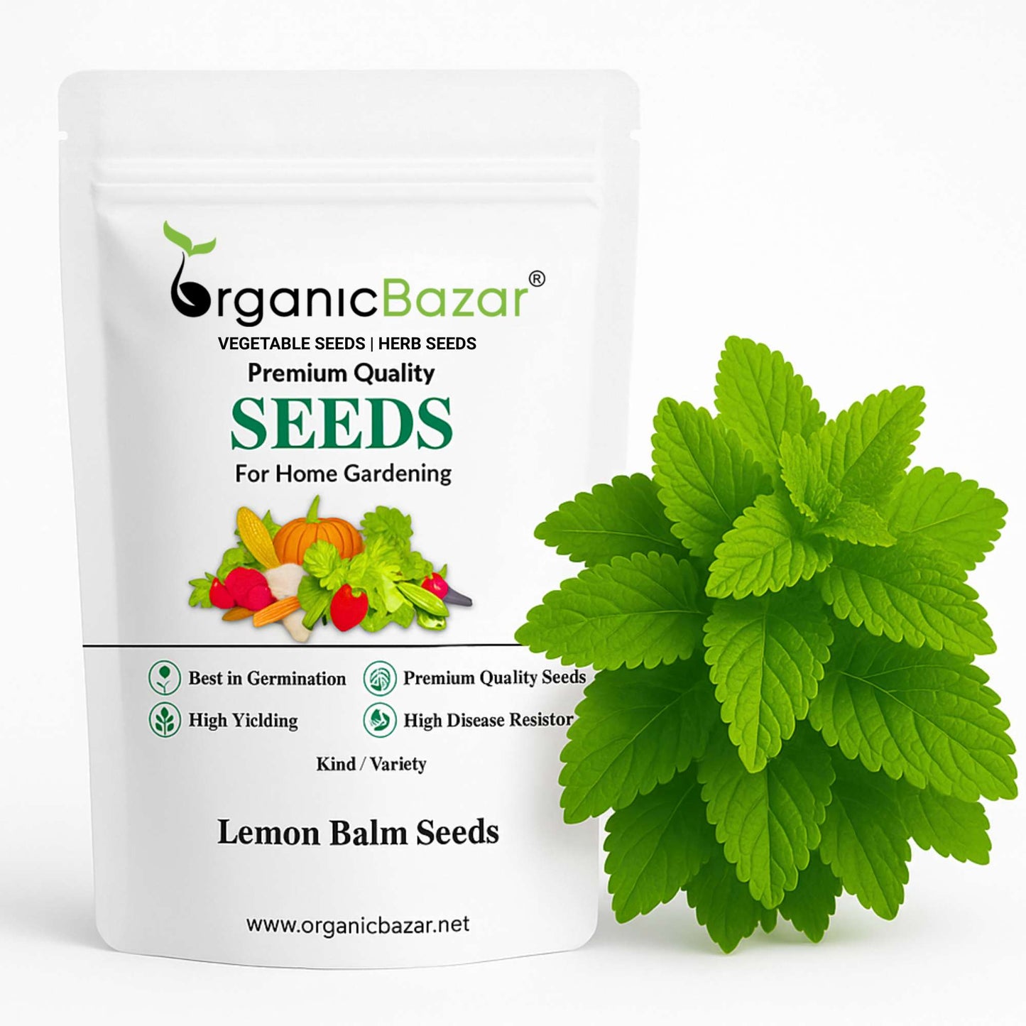 Lemon Balm Seeds - 200 Seeds (लेमन बाम के बीज) High Germination/ Easy to Grow/ Ideal For Terrace Gradening