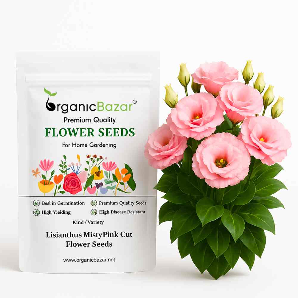 Lisianthus Misty Pink Cut Flower Seeds (30 Seeds) Cut Flower Seeds For Pots, Bouquets & Balcony Gardening