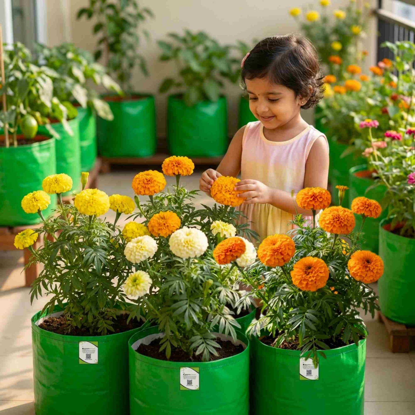 Marigold Mixed Color Seeds - 100 Seeds (Genda/ गेंदा के बीज) High Germination/ Easy To grow/ Perfect for pots, balconies, or Terrace gardens