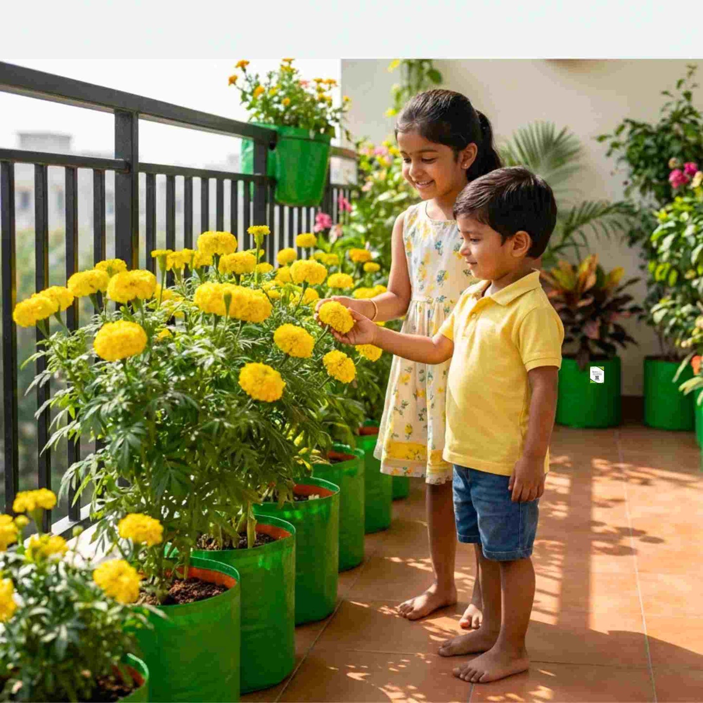 Marigold Yellow Flower Seeds - 100 Seeds (Pila Genda/ पीले गेंदा के बीज) High Germination/ Easy To grow/ Perfect for pots, balconies, or Terrace gardens