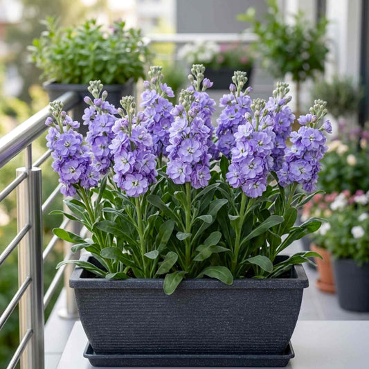 Matthiola (Stock) Katz Blue Cutflower Seeds (30 Seeds) High Germination/ Easy To grow/ Perfect for pots, balconies, or Terrace gardens