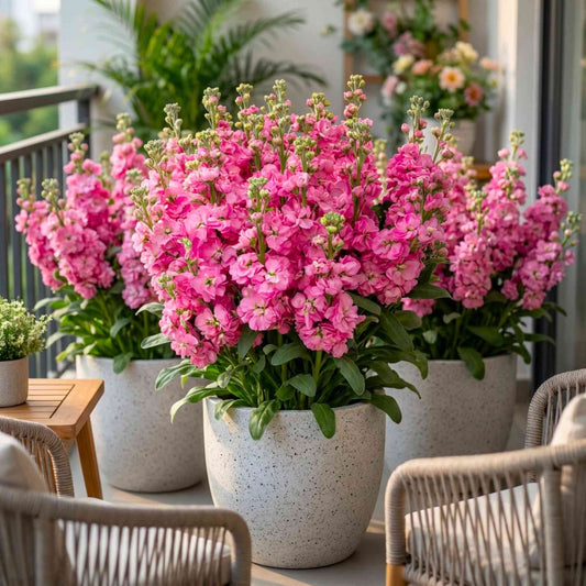 Matthiola (Stock) Katz Pink Cut Flower Seeds (30 Seeds) High Germination/ Easy To grow/ Perfect for pots, balconies, or Terrace gardens