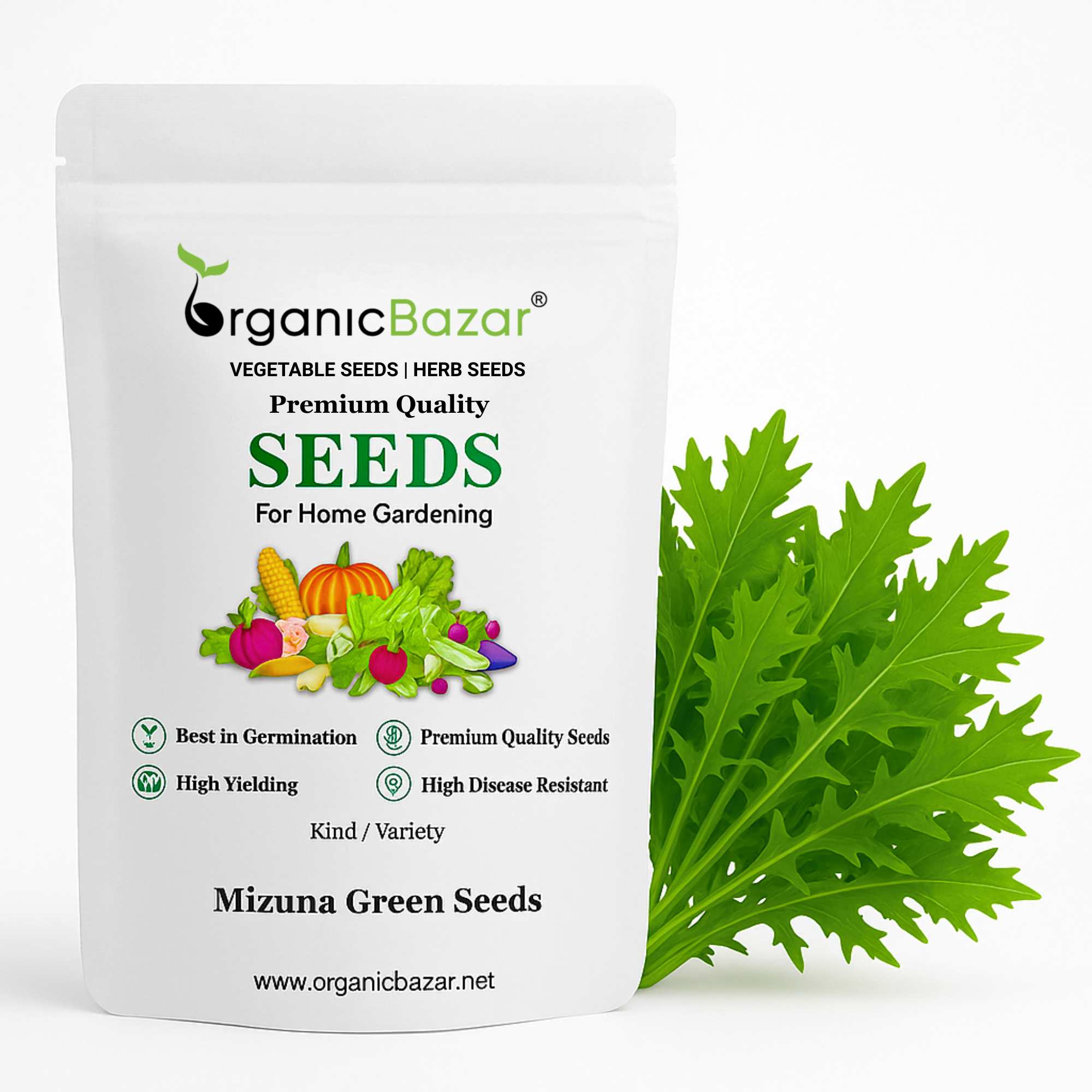 Mizuna Green Seeds (200 Seeds)
