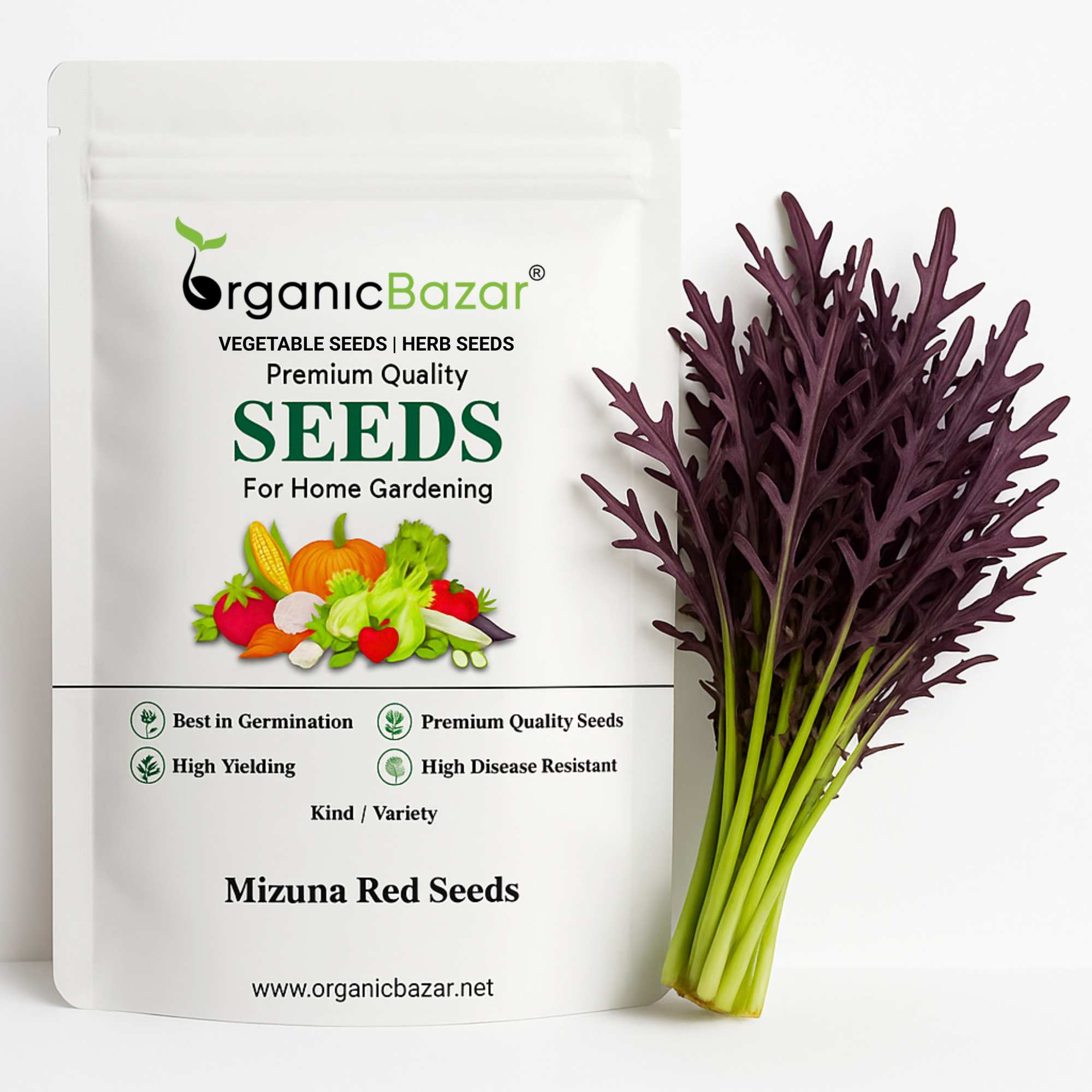Mizuna Red Seeds (200 Seeds)