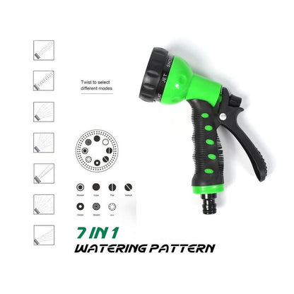 Multifunctional Garden Hose Nozzle Spray Gun (Green) 7 Spray Patterns | High Pressure | Insulated Grip | Heavy Duty