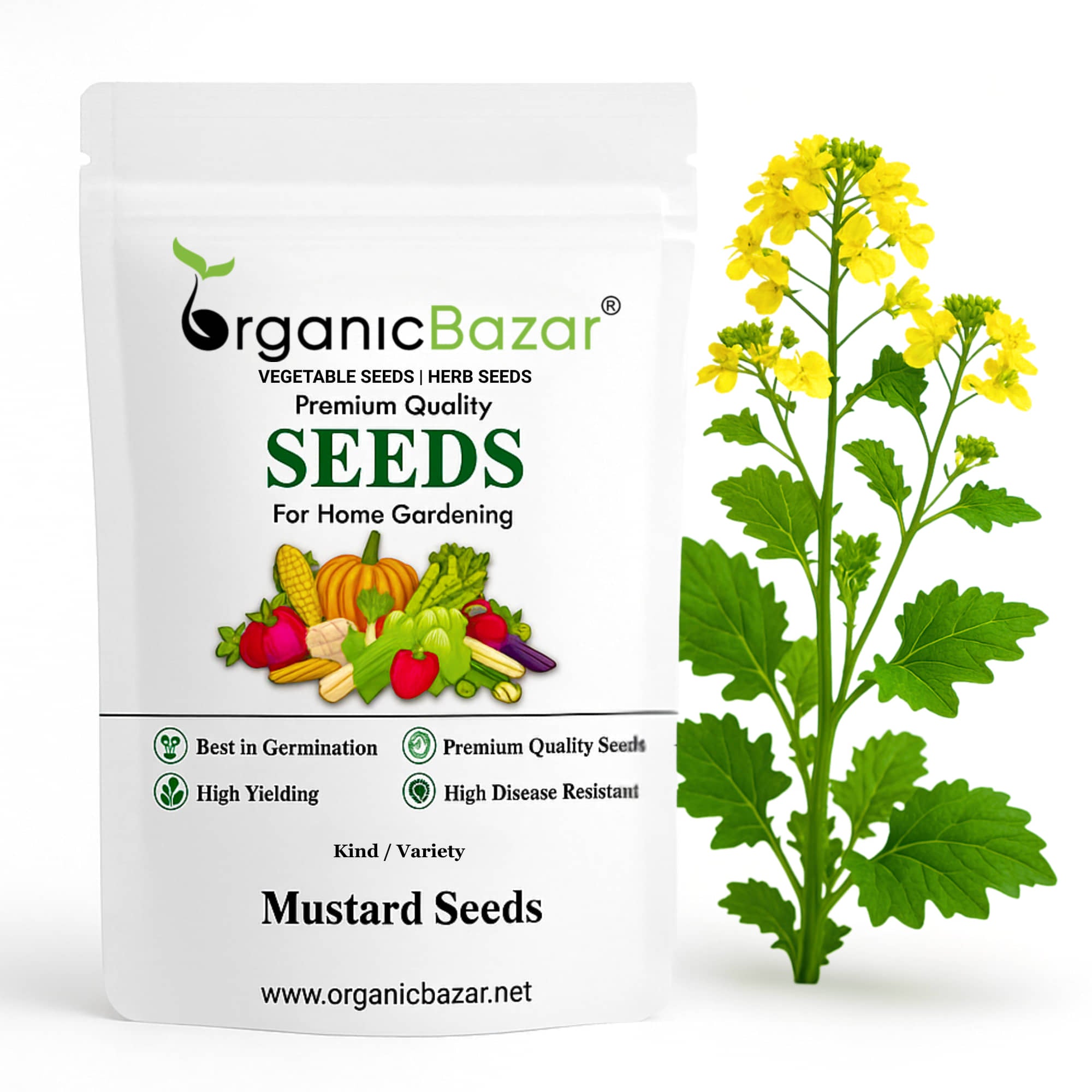 Mustard (Sarson) Seeds (सरसों के बीज) - 1000 Seeds